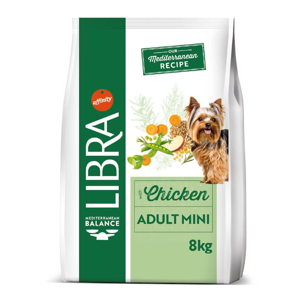 Libra Mini Cão Adulto Frango - ração seca Affinity com frango fresco para cães de raça pequena - Conceito Animal
