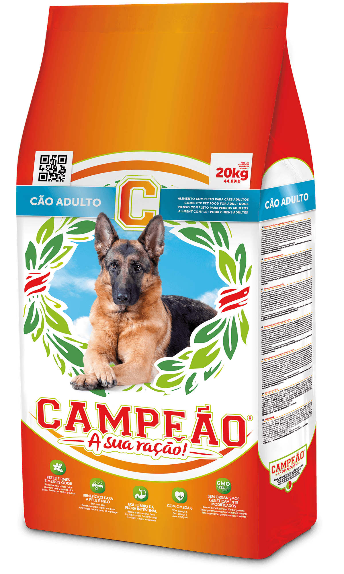 Campeão Cão Adulto - ração seca portuguesa Sorgal para cães adultos - Conceito Animal