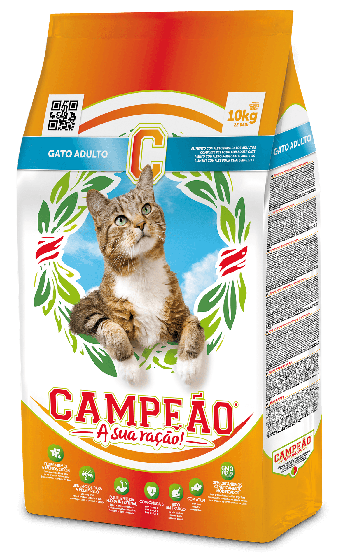 Campeão Gato Adulto - ração seca portuguesa Sorgal para gatos adultos - Conceito Animal