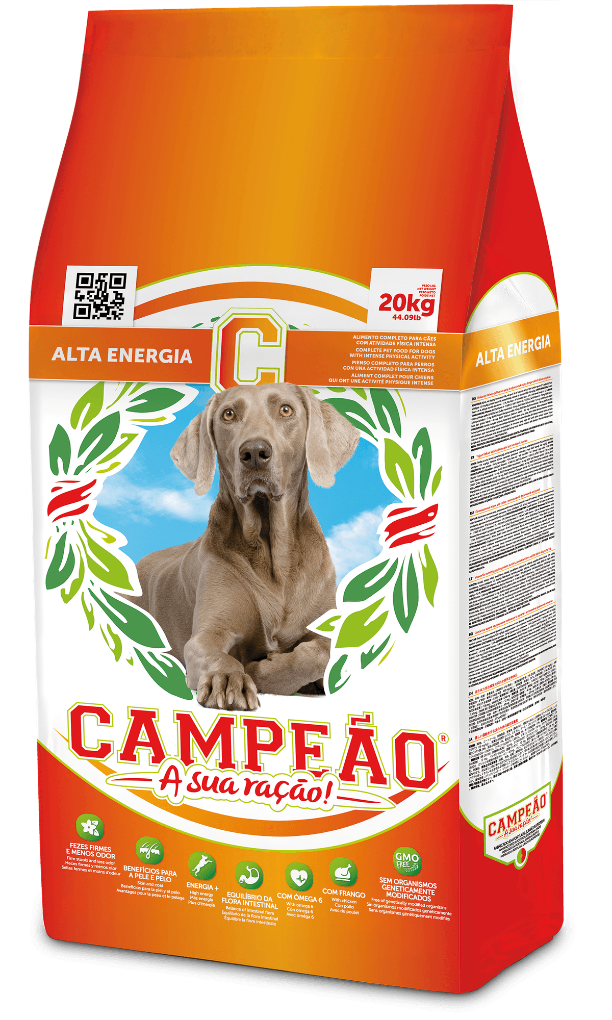Campeão Cão Adulto Alta Energia - ração premium para cães activos e de trabalho - Conceito Animal