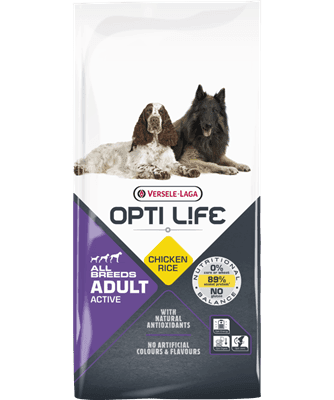 Opti Life Active Cão Adulto Frango Arroz - Ração para cães ativos - Conceito Animal