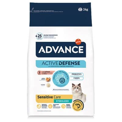 Advance Sensitive Sterilized Salmão Arroz - Ração para gatos sensíveis esterilizados - Conceito Animal