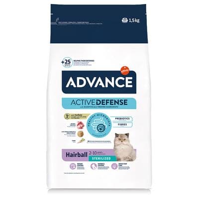 Advance Hairball Sterilized Gato Peru Arroz - Ração controlo hairballs - Conceito Animal