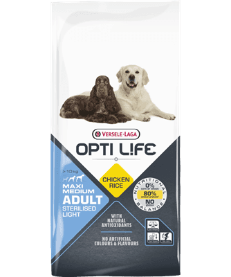 Opti Life Sterilised Light Cão Adulto Frango - ração Versele-Laga para cães esterilizados - Conceito Animal