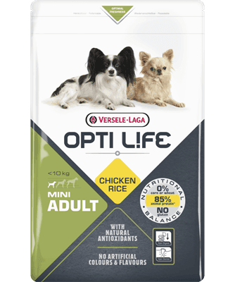 Opti Life Cão Mini Adulto Frango Arroz - Ração para cães mini - Conceito Animal
