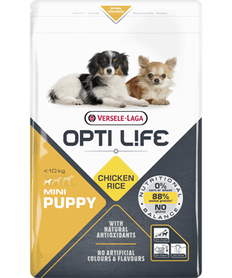 Opti Life Cão Puppy Mini Frango Arroz - Ração para cachorros mini - Conceito Animal