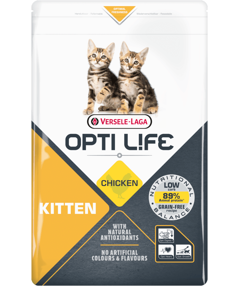 Opti Life Cat Kitten Chicken - Ração grain-free para gatinhos - Conceito Animal