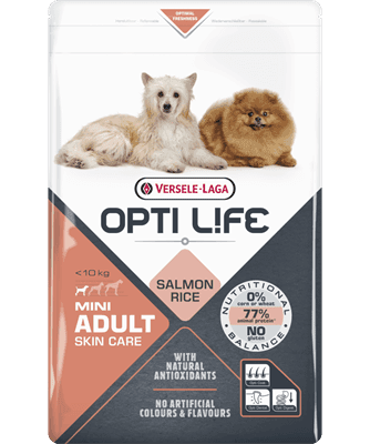 Opti Life Skin Care Cão Mini Salmão - Ração pele sensível - Conceito Animal