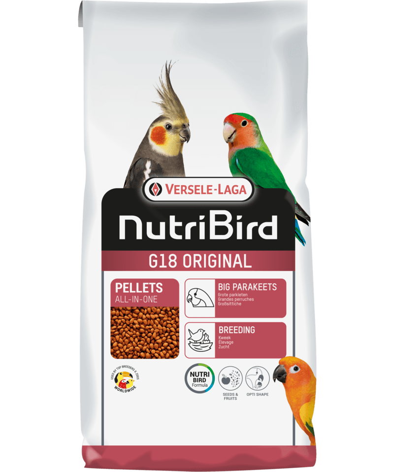 Nutribird G18 ORIGINAL - pellets completos para papagaios médios - Conceito Animal