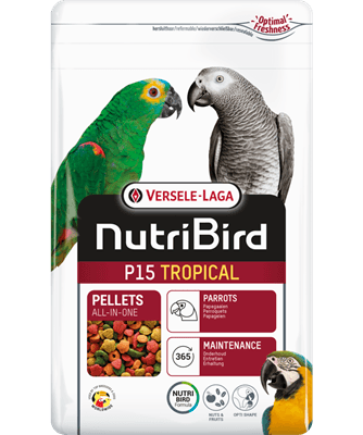 Nutribird P15 TROPICAL pellets com frutas para papagaios - Conceito Animal