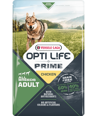 Opti Life Prime Adult Chicken - Ração grain-free para cães adultos - Conceito Animal