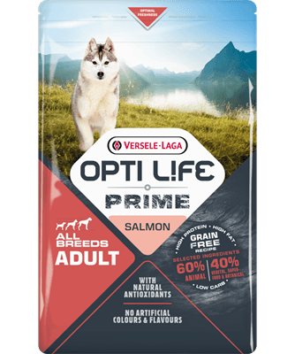 Opti Life Prime Adult Salmão - Ração grain-free para cães adultos - Conceito Animal