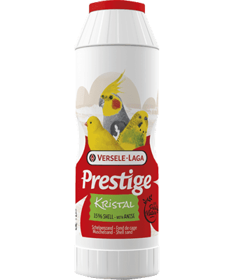 Areia Kristal Versele Laga - areia mineral com cálcio, biotina e anis para fundo de gaiola de aves - Conceito Animal