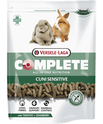 Cuni Sensitive Complete Versele-Laga - ração granulada para coelhos sensíveis - Conceito Animal