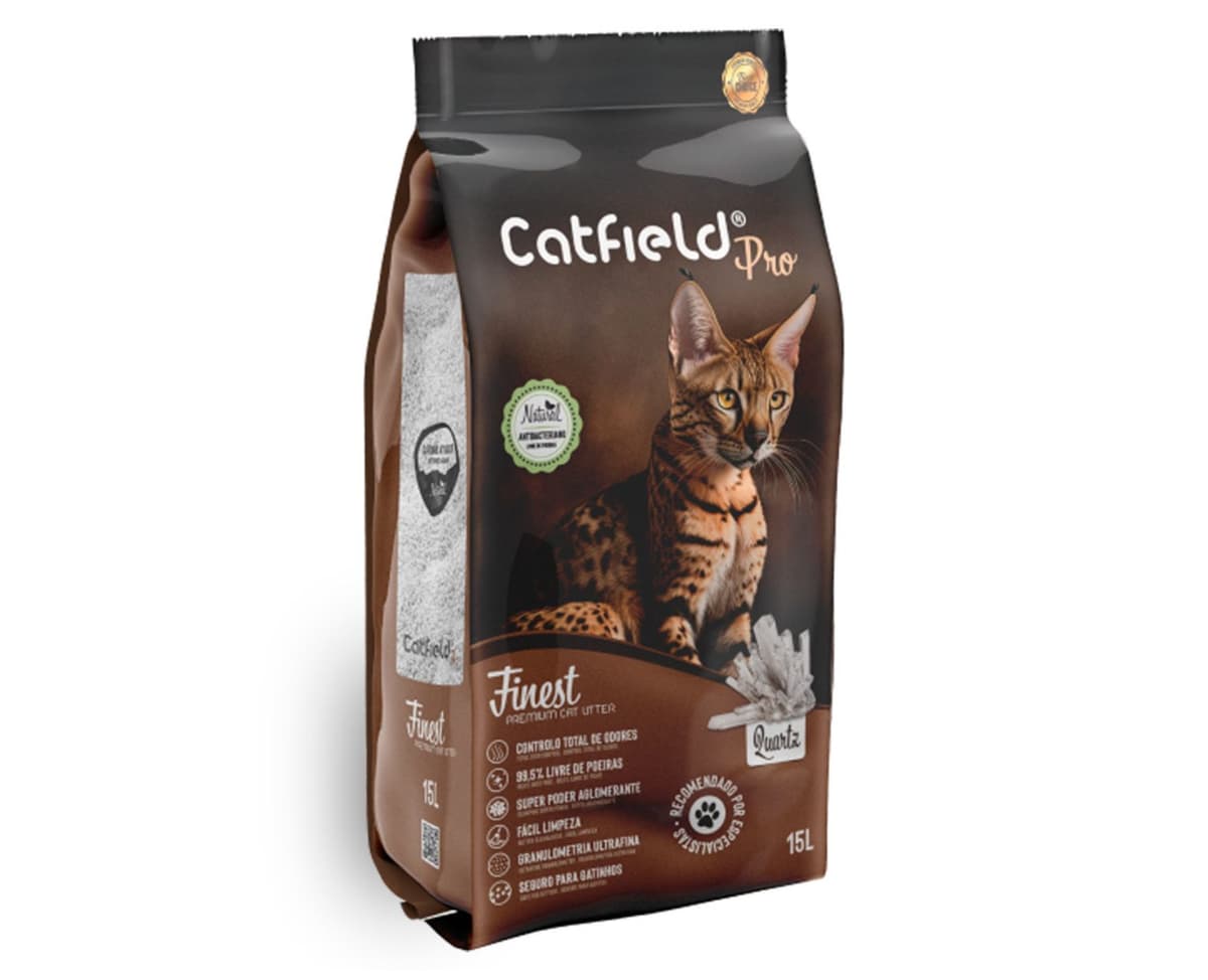 Catfield Areia Aglomerante Quartz Pro Talco - areia premium portuguesa de quartzo para gatos - Conceito Animal