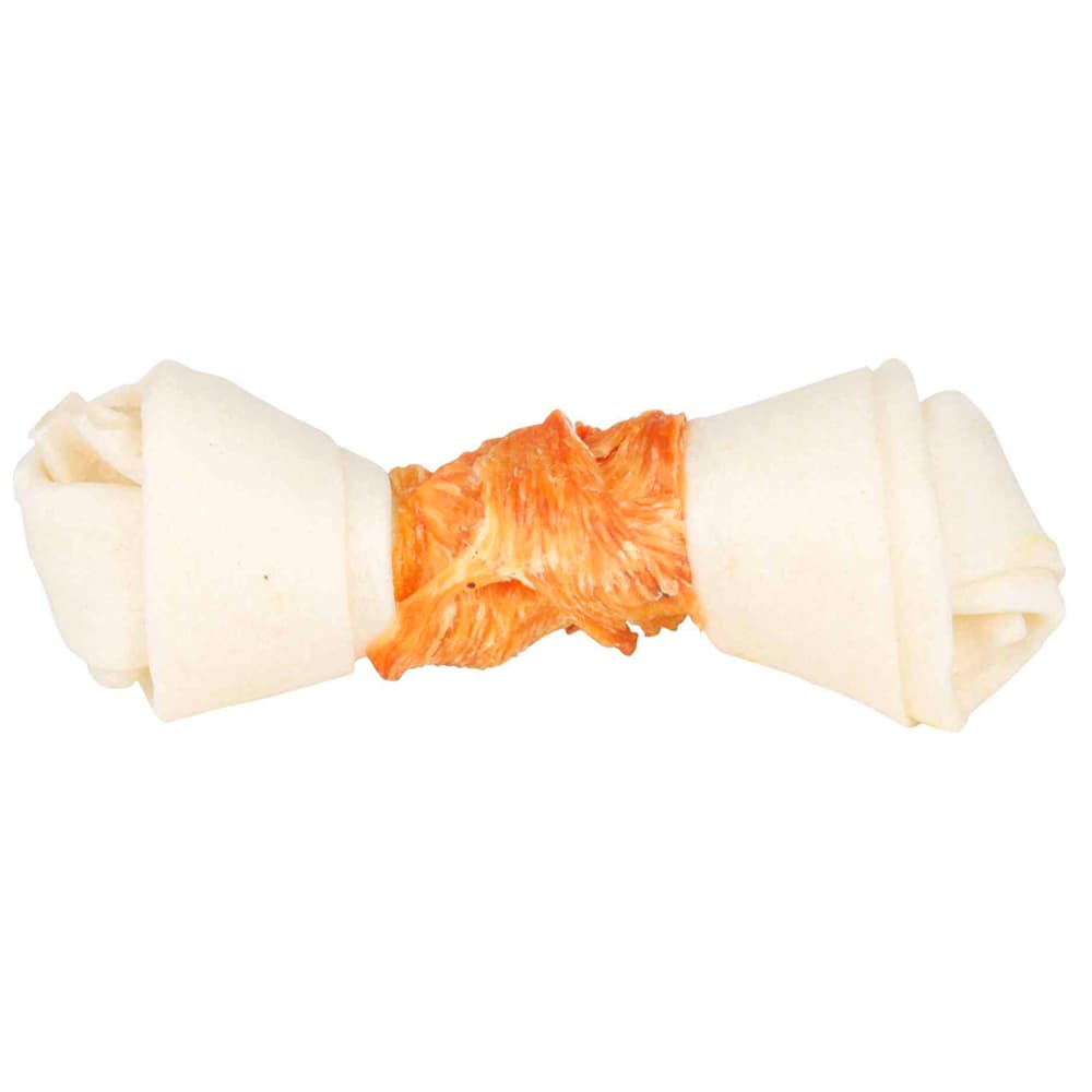 Trixie Dentafun Osso Frango - snack dentário em couro com nó e filete de frango para cães - Conceito Animal