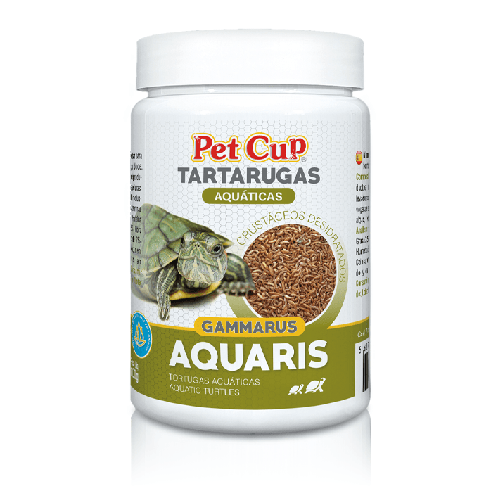 Pet Cup Gammarus Tartarugas - snack natural de camarões anfípodes secos para tartarugas aquáticas - Conceito Animal