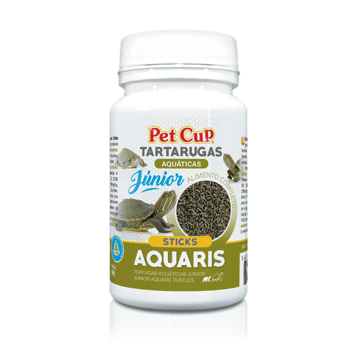 Sticks Para Tartarugas Júnior Pet Cup - alimento extrudido flutuante para tartarugas aquáticas jovens - Conceito Animal