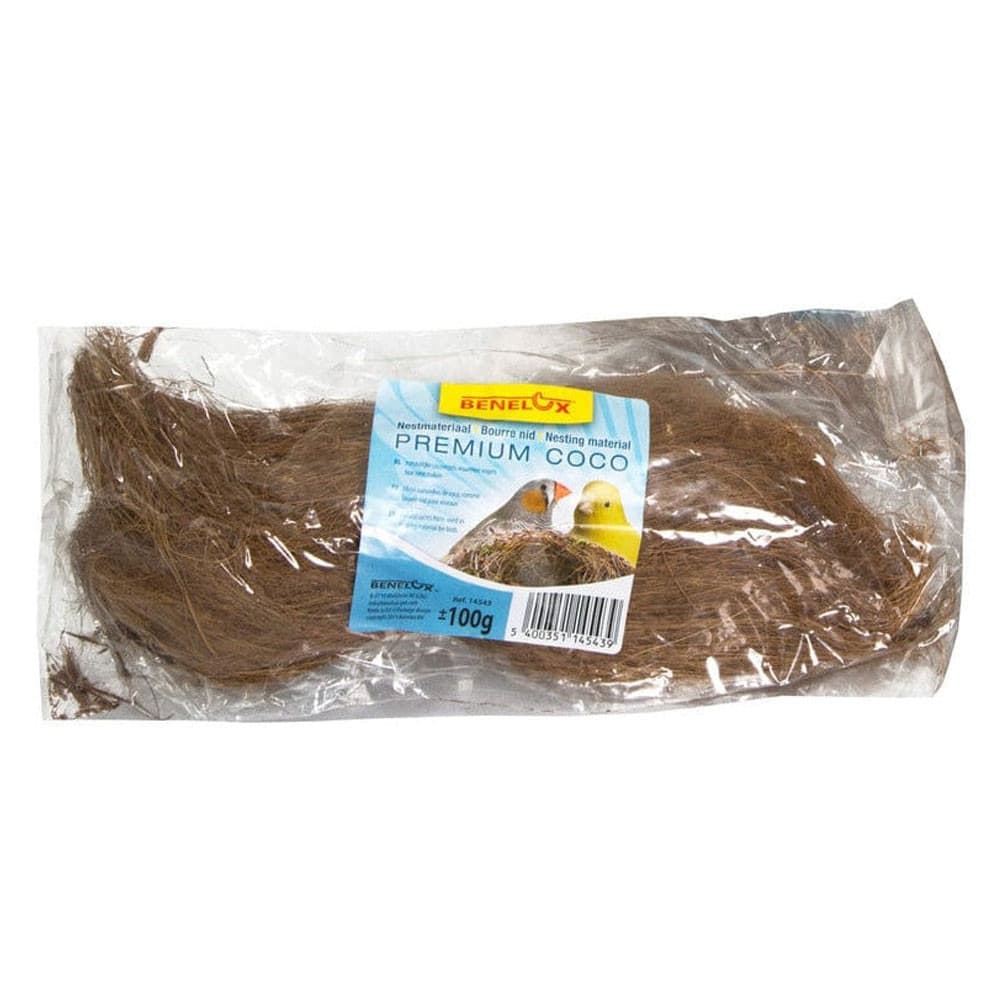 Fibra de Coco para Aves - material natural da casca do coco para forrar ninhos de canários e diamantes - Conceito Animal