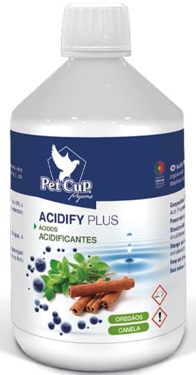 Pet Cup Acidify Plus - acidificante natural para a água de bebida das aves - Conceito Animal