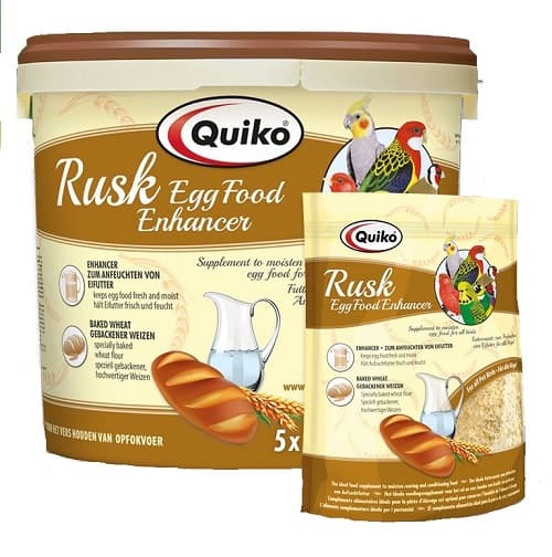 Quiko Rusk tostada moída para papas de aves - Conceito Animal