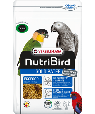 Nutribird Gold Patee Grandes Periquitos e Papagaios - papa de ovo Versele-Laga - Conceito Animal