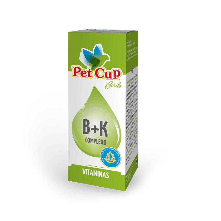 Pet Cup B+K Complexo - Suplemento vitamínico com complexo B e vitamina K para aves - Conceito Animal