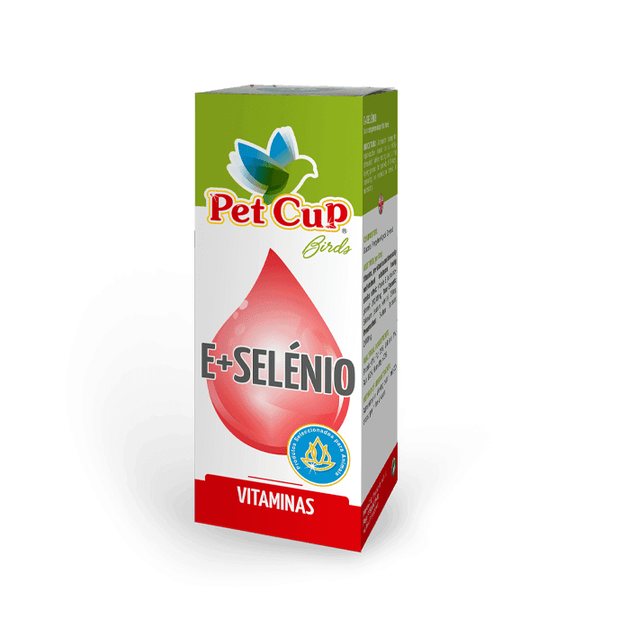 Pet Cup E+Selénio - Suplemento antioxidante com vitamina E e selénio para aves - Conceito Animal