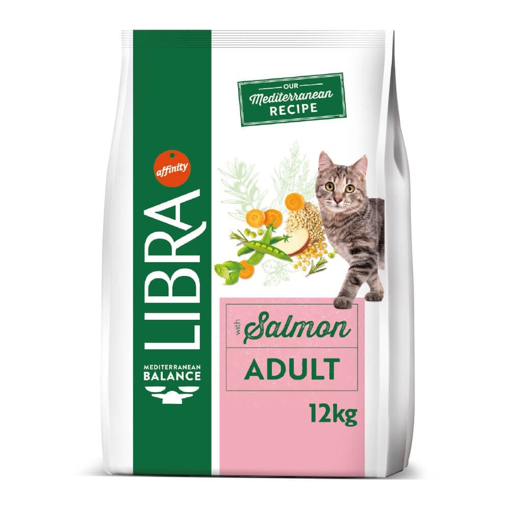 Libra Ração Gato Adulto Salmão - Alimento seco completo com salmão premium para gatos adultos - Conceito Animal
