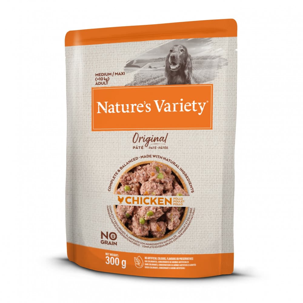 Nature's Variety Original Patê Cão Maxi Frango - alimento húmido sem cereais para cães adultos de raças médias e grandes - Conceito Animal