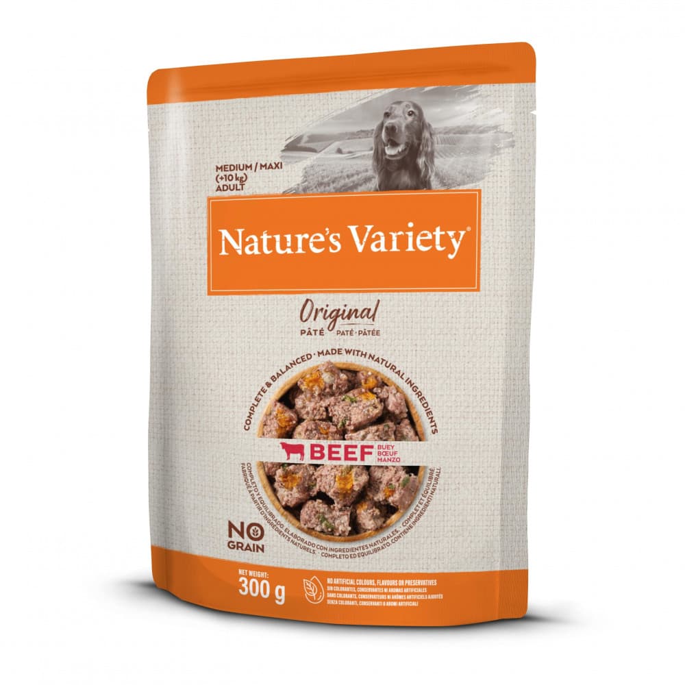 Nature's Variety Original Patê Cão Maxi Vaca - patê húmido grain-free com vaca fresca para cães adultos - Conceito Animal