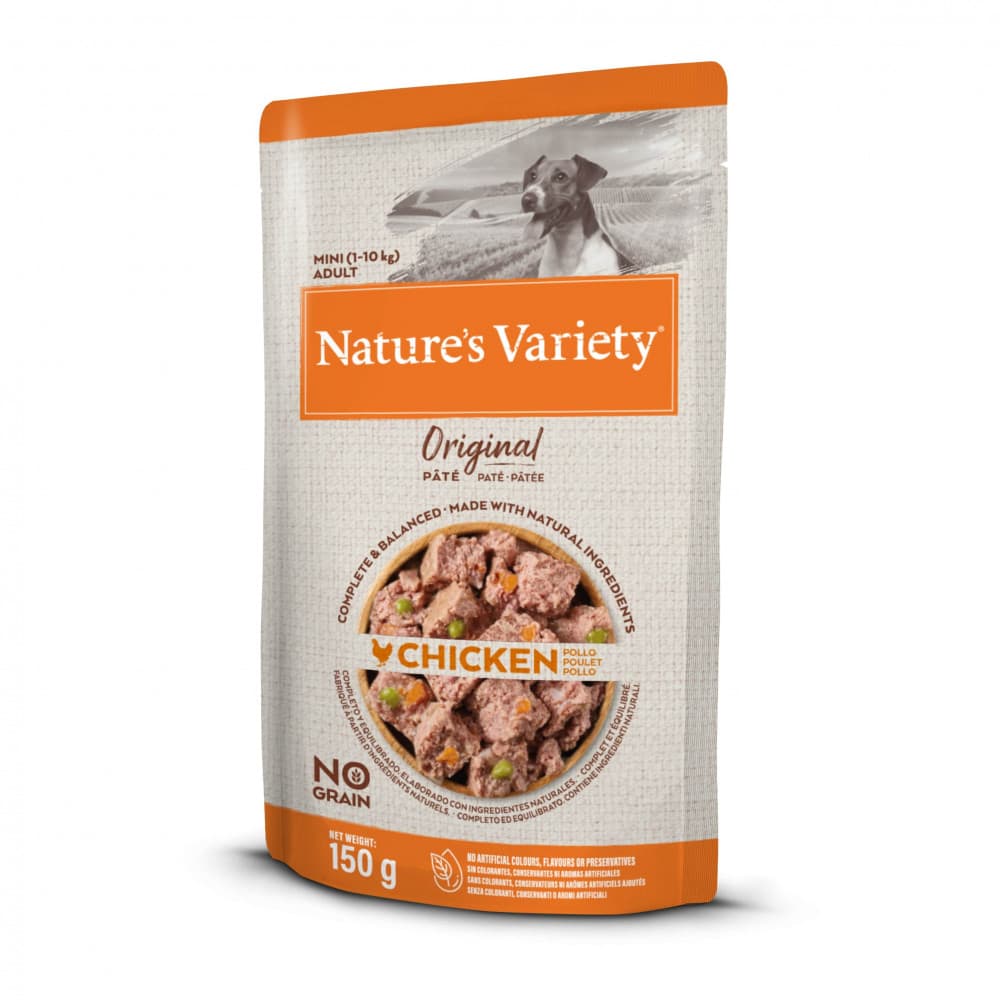 Nature's Variety Original Patê Cão Mini Frango - Alimento húmido sem cereais para cães adultos de raças pequenas - Conceito Animal