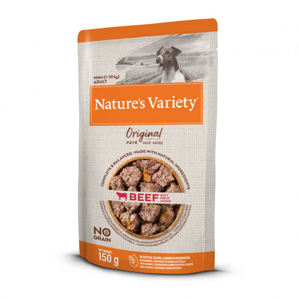 Nature's Variety Original Patê Cão Mini Vaca - Alimento húmido sem cereais para cães adultos de porte pequeno