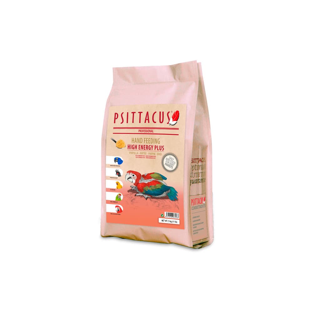 Psittacus Papa Alta Energia Plus - papa de alimentação manual para crias de papagaios grandes - Conceito Animal